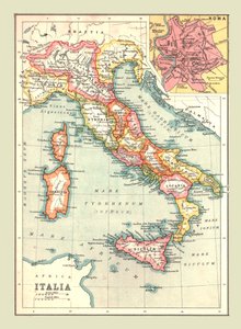 Karte von Italien, 1902