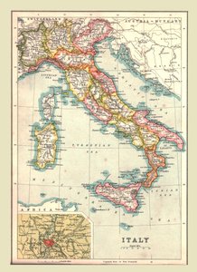 Karte von Italien, 1902