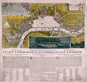 Karte von London, 1666