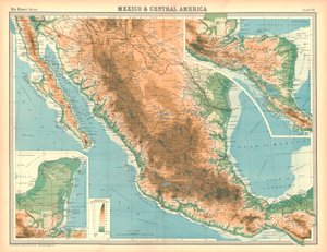 Karte von Mexiko und Mittelamerika