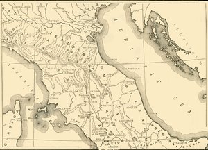 Karte von Nord- und Mittelitalien, 1890