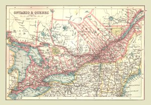 Karte von Ontario und Quebec, 1902 von Unbekannt
