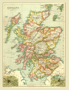 Karte von Schottland, 1902