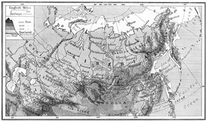 Karte von Sibirien, um 1923 von Unbekannt