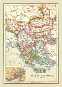 Karte der Balkanhalbinsel, 1902 von Unbekannt