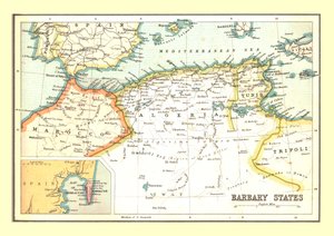Karte der Barbareskenstaaten