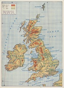 Karte der Britischen Inseln, 1910