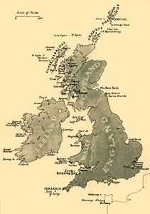 Karte der Britischen Inseln, 1946