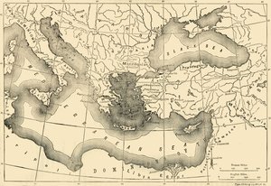 Karte des Byzantinischen Reiches im neunten Jahrhundert, 1890