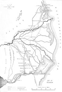 Karte des Nildeltas, strategische Punkte im ägyptischen Feldzug, 1882, ca. 1882-85 von Unbekannt