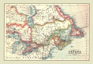 Karte des Dominion of Canada, östliche Provinzen, 1902 von Unbekannt