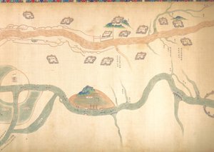 Karte des Großen Kanals von Peking bis zum Jangtse, spätes 18. oder frühes 19. Jahrhundert von Unbekannt