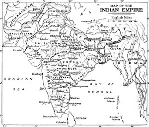 Karte des Indischen Reiches, ca. 1912