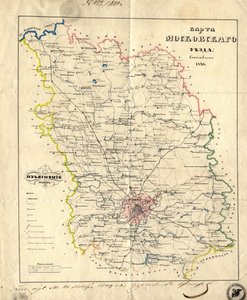 Karte des Moskauer Gouvernements, 1849