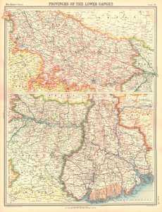 Karte der Provinzen des unteren Ganges