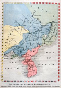 Karte des Russisch-Japanischen Krieges, 1904 von Unbekannt