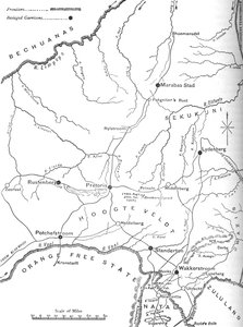 Karte des Kriegsschauplatzes im Transvaal, ca. 1880 von Unbekannt