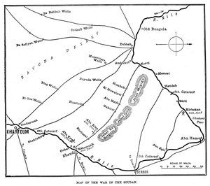 Karte des Krieges im Sudan, spätes 19. Jahrhundert, 1900 von Unbekannt