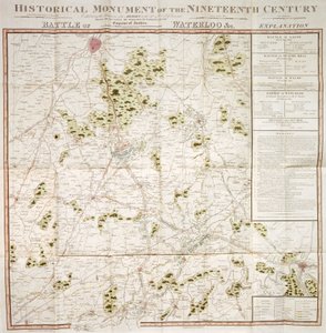 Karte der Waterloo-Kampagne, 1815, Walmer Castle, Kent von Unbekannt