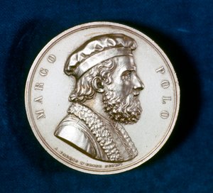 Marco Polo, venezianischer Reisender und Kaufmann, 19. Jahrhundert von Unbekannt