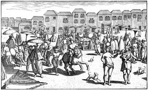 Markt in Goa, Indien, 1599 von Unbekannt