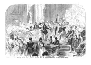 Heirat des Königs von Portugal, durch Stellvertreter, mit Prinzessin Stephanie, 1858 von Unbekannt