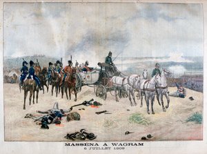 Marschall Massena in der Schlacht bei Wagram, Österreich, 5.-6. Juli 1809 von Unbekannt