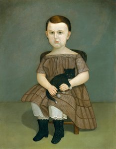 Martha Bartlett mit Kätzchen, ca. 1860 von Unbekannt