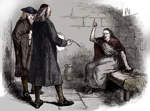 Martha Corey und ihre Ankläger, Salem, Massachusetts, ca. 1692