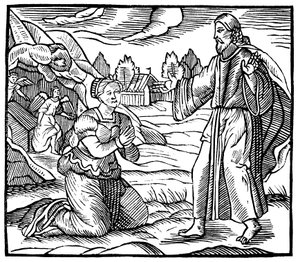 Maria Magdalena sieht die Erscheinung des auferstandenen Jesus Christus, ca. 1500 von Unbekannt