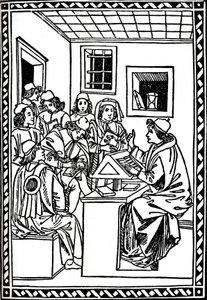 Meister mit seinen Schülern. Christoforo Landino, 1492, 1917