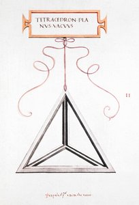 Mathematische Zeichnungen Da Vincis Tetraeder von Unbekannt