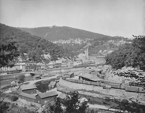 Mauch Chunk, Pennsylvania, mit Blick auf den Mount Pisgah, um 1897 von Unbekannt