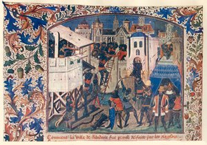 Methoden der Kriegsführung während des Hundertjährigen Krieges, um 1400, um 1930 von Unbekannt
