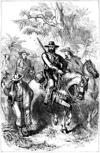 Mexikanische Filibuster auf dem Marsch, Mitte des 19. Jahrhunderts, um 1880