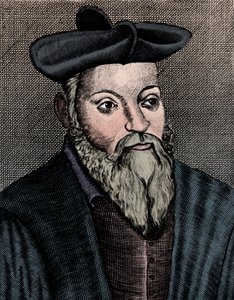 Michel Nostradamus 1503-1556, französischer Arzt und Astrologe, 17. Jahrhundert