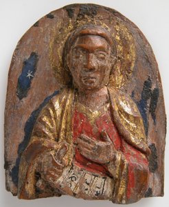 Miniaturrelief des hebräischen Propheten Daniel mit Schriftrolle, deutsch, 1200-1225 von Unbekannt
