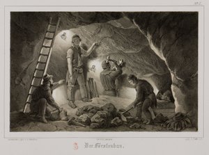 Bergbau, Metall-Erze, Bergleute, Deutschland, ca. 1851