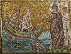 Wunderbarer Fischfang, byzantinisch, frühes 20. Jahrhundert, Original aus dem frühen 6. Jahrhundert