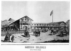 Mission Dolores, San Francisco, Kalifornien, 19. Jahrhundert, 1937 von Unbekannt