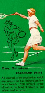 Mme. Outratova - Rückhand-Schlag, um 1935 von Unbekannt