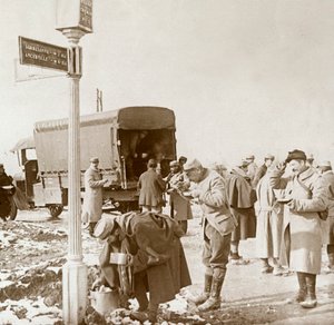 Mobile Küche auf der Voie Sacrée, Verdun, Nordfrankreich, um 1914-1918