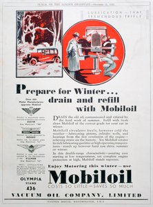 Mobiloil Motoröl-Werbung, 1931