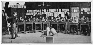 Modellzeichnen an einer höheren Schule, London, um 1900-1901