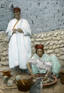 Mohamed Ben Ali und seine Frau, El Kantara, Tunesien von Unbekannt