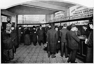 Geldwechselabteilung, Thomas Cook & Son, Ludgate Circus, City of London, ca. 1903 von Unbekannt