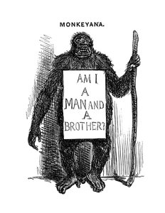 Monkeyana: Bin ich ein Mensch und ein Bruder, 1861 von Unbekannt