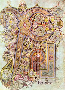 Monogrammseite aus dem Buch von Kells Christi Auteum Generatio von Unbekannt