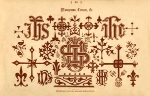 Monogramme, Kreuze, &c., 1862 von Unbekannt