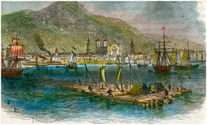 Montreal vom St. Lawrence River, Quebec, Kanada, ca. 1880